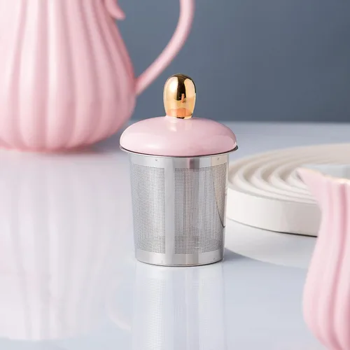 Miniatura 6 de Jusalpha Servicio para 6 tazas de café/taza de té rosa de porcelana fina, tazas y platillo de 8 onzas, con tetera, tazón de azúcar, cucharaditas