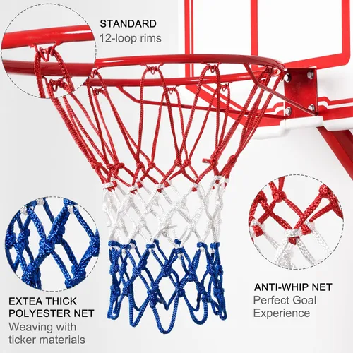 Miniatura 3 de NEIJIANG Red de baloncesto de repuesto, actualización 2025, redes de baloncesto profesionales gruesas resistentes para exteriores, resistente a