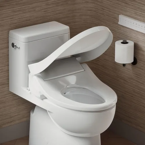 Miniatura 3 de Kohler PureWash E815 - Asiento de inodoro alargado para bidé, agua tibia, blanco con control remoto, varita de autolimpieza, controles