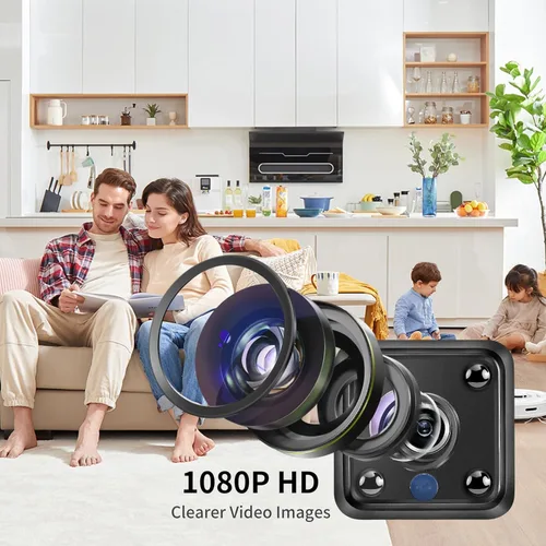 Miniatura 5 de Mini WiFi pequeño video 1080p HD cámara de seguridad magnética inalámbrica, mini cámara inalámbrica, cámara de seguridad magnética fija