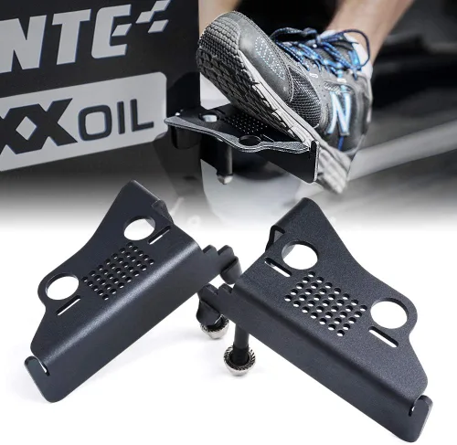 Miniatura 8 de Xprite Estriberas Desmontables para Puerta Compatibles con Jeep Wrangler JK JKU 2007-2018, Pedales de Descanso Montados en Bisagra de Puerta