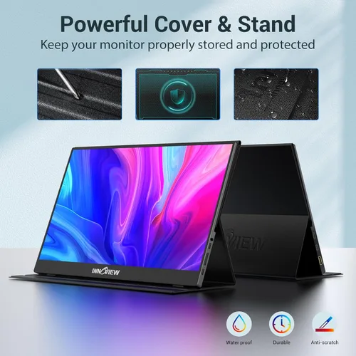 Miniatura 5 de InnoView Monitor portátil, 15.6 pulgadas FHD 1080P HDMI USB C segundo monitor externo para computadora portátil, escritorio, MacBook, teléfonos