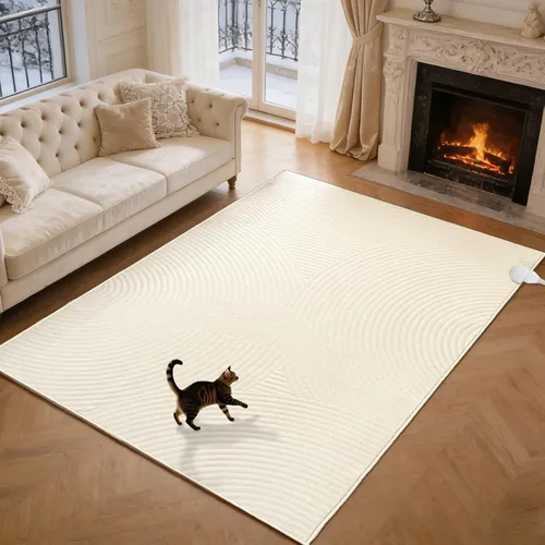 Miniatura 10 de Alfombra de calefacción eléctrica de grafeno, alfombra de lujo con temporizador de calentamiento rápido, calentador de espacio, alfombra