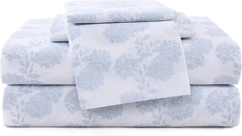 Miniatura 8 de Stone Cottage - Juego de sábanas, ropa de cama de percal de algodón crujiente y transpirable con funda de almohada a juego, 200 hilos, bolsillo