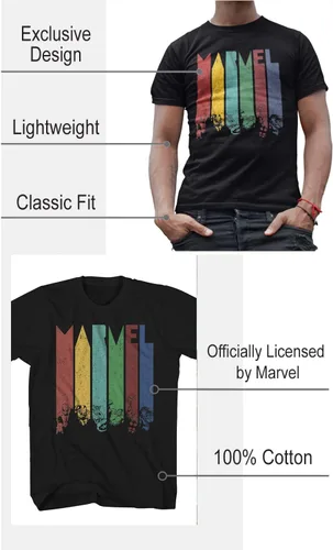 Miniatura 3 de Marvel Camiseta Avengers Color Daze Distressed Adulto Hombre