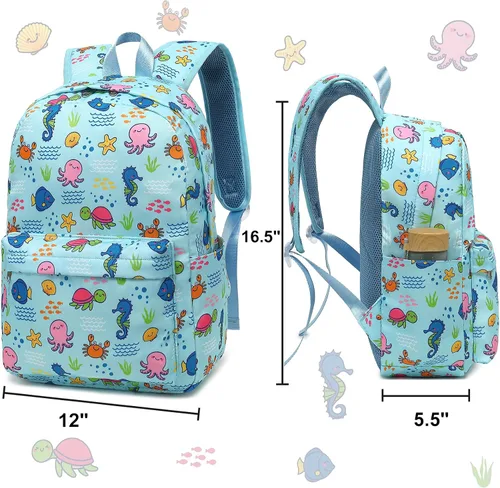 Miniatura 4 de CAMTOP - Conjunto de mochila y lonchera con estampados divertidos para niños de preescolar y primaria