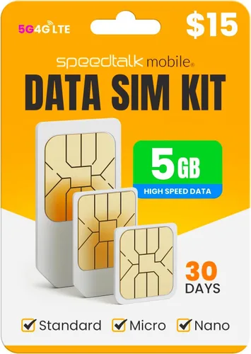 Miniatura 10 de SpeedTalk Data Only - Tarjeta SIM prepagada para Estados Unidos 2 GB durante 30 días Red 5G/ 4G LTE para IoT, rastreadores GPS, tabletas