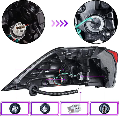 Miniatura 3 de Archaic Conjunto de luz trasera para Toyota RAV4 2019 2020 2021 2022, lámpara de freno trasera derecha del lado del pasajero