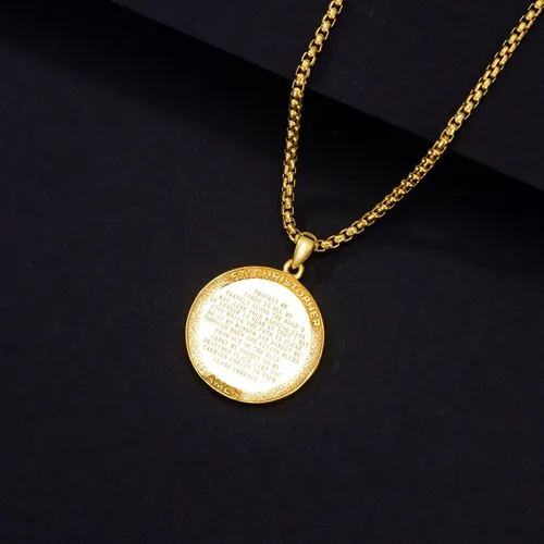 Miniatura 59 de CEKAMA - Collar de plata de ley 925 con dije de amuleto para hombres y mujeres, con cadena de 0.098 in, 22 pulgadas + 2 pulgadas