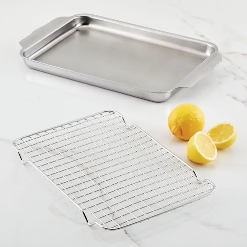 Miniatura 5 de Hestan Provisions OvenBond - Sartén mediana de acero inoxidable con revestimiento triple de 12 x 15 pulgadas