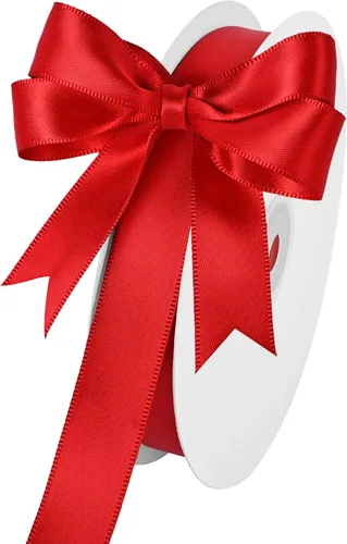 Miniatura 140 de Cinta de satén blanca antigua de doble cara de 1-1/2 pulgadas x 50 yardas, cinta de poliéster para envolver regalos, día de San Valentín, bodas
