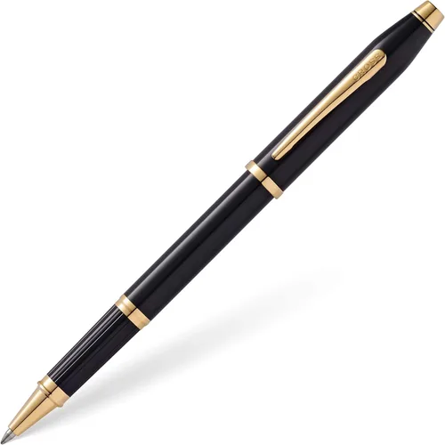 Miniatura 4 de Cross Century II - Bolígrafo de punta Selectip, lacado negro con detalles chapados en oro de 23 quilates