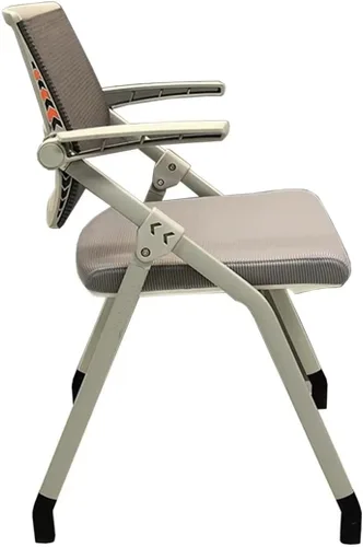 Miniatura 6 de 【1 unidad】 Silla ergonómica con ruedas giratorias de malla para anidación de invitados, apilamiento para oficina, escuela, aula, entrenamiento