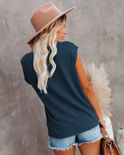 Miniatura 2 de Blusas de verano para mujer, de moda, manga casquillo, estilo casual, con estampado floral, cuello en V, ajuste holgado