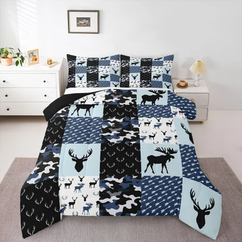 Miniatura 47 de Erosebridal - Juego de edredón con bandera estadounidense, juego de edredón de plumón tamaño individual para niños y adolescentes, juego de edredón
