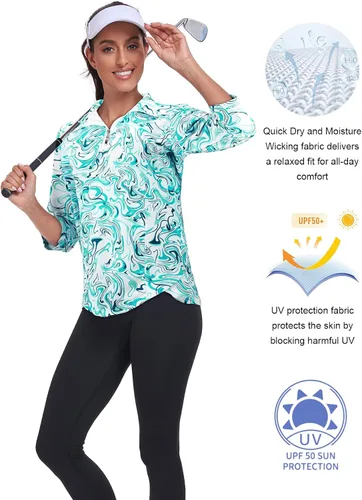 Miniatura 4 de Tanst Sky Camiseta sin mangas con cremallera para mujer, de secado rápido, para entrenamiento, golf, tenis, correr