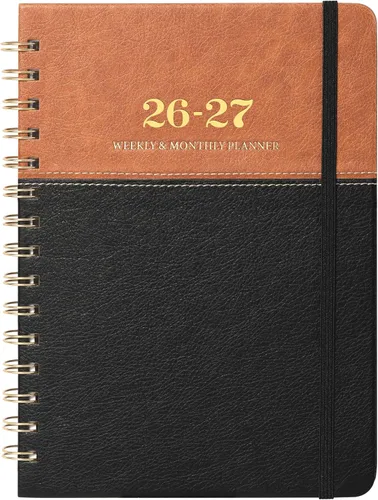 Miniatura 9 de Agenda 2026 – Agenda semanal y mensual 2026, enero a diciembre de 2026, planificador de calendario 2026 con cierre elástico, bolsillo interior, 6.4