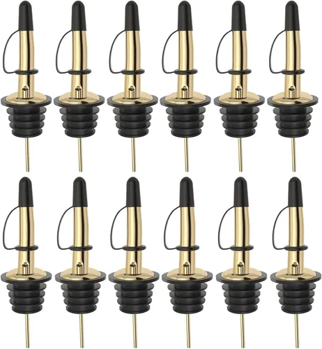 Miniatura 2 de Pafusen Paquete de 12 vertedores de botellas de licor, boquilla para verter licor para botellas de licor, boquilla dispensadora de aceite de oliva