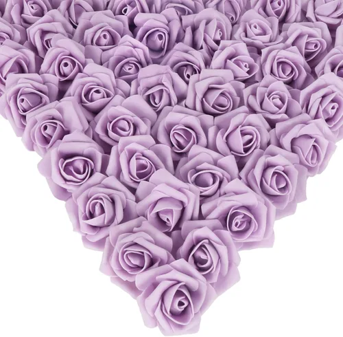 Miniatura 34 de Rosas artificiales, 200 piezas de cabezas de flores de rosas artificiales para manualidades, rosas de espuma de 1.97 pulgadas, cabezas de rosas Rosa
