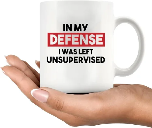Miniatura 8 de Panvola In My Defense I Was Left Unsupervised - Taza de cerámica sarcástica de 11 onzas para compañero de trabajo Classmate Novedoso vaso