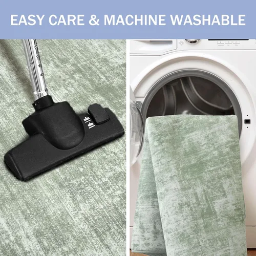 Miniatura 510 de IOHOUZE Alfombra abstracta lavable de 3 x 12 pies para pasillos, antideslizante para cocina, camino de entrada de lana sintética para interiores
