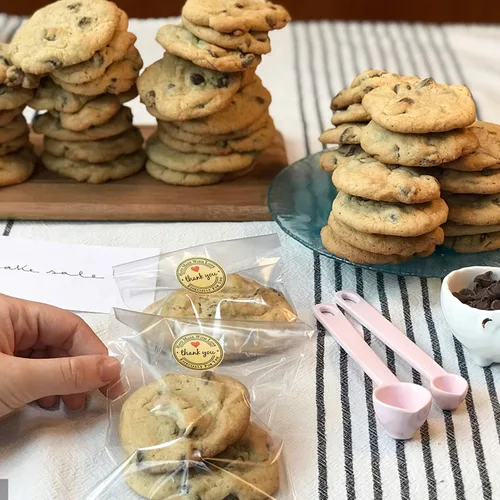 Miniatura 5 de 500 piezas YOGET Calcomanías Redondas de 1.5 Pulgadas Hechas a Mano con Amor, Calcomanías de Agradecimiento en Rollo de Papel Kraft con Adhesivo
