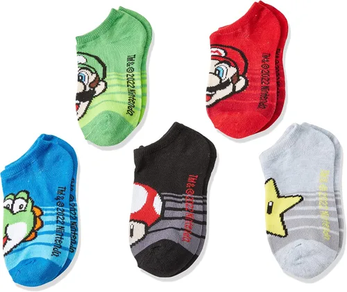 Miniatura 9 de Mario Paquete de 5 calcetines invisibles Nintendo para niños