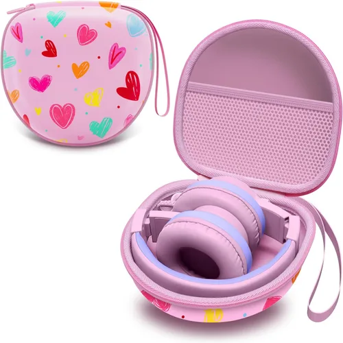 Miniatura 23 de Funda para auriculares infantiles compatible con iClever BTH12 / HS19 / BTH26 / JoySpark-T5 / Candy Bila BH03 / EarFun/IMYB/MIDOLA MD-B01 / noot