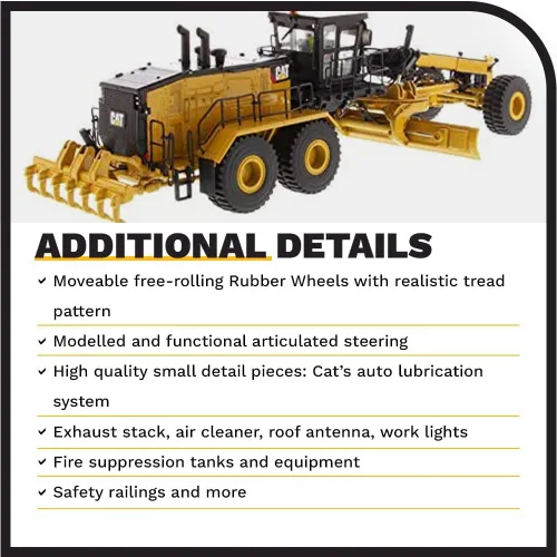 Miniatura 5 de Diecast Masters Motoniveladora Caterpillar 24 - Serie High Line Escala 1/50
