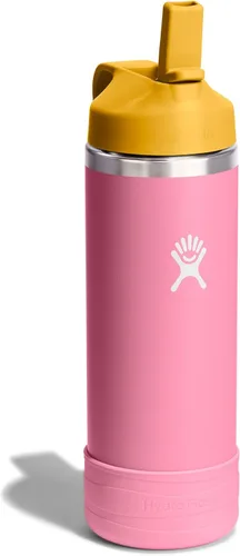 Miniatura 2 de Hydro Flask Botella de agua para niños para la escuela, acero inoxidable y aislada con tapa de pajita, 18 onzas en dalia Dahlia