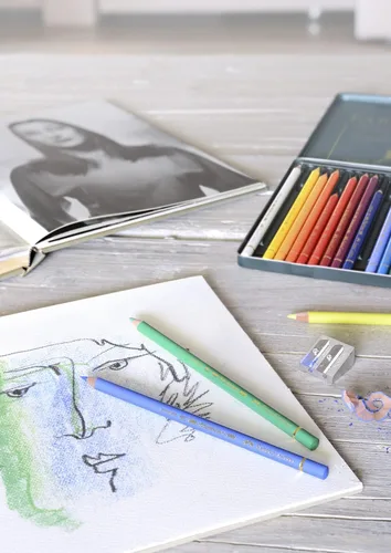 Miniatura 2 de Faber-Castell Polychromos - Lápices de colores para artistas, lata de 24 colores, lápices de artistas de alta calidad