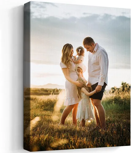 Impresión de lienzo de foto personalizada, cuadro personalizado en lienzo para arte de pared, impresión de retrato de familia, boda y mascotas, obra