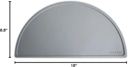 Miniatura 9 de mushie Mantel individual de silicona para niños, diseño antideslizante sin BPA (piedra)