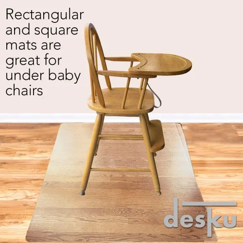 Miniatura 9 de Tapete para silla de escritorio de oficina, tapete de PVC para protección de suelos duros, transparente, 36 x 48 pulgadas, fabricado en los Estados