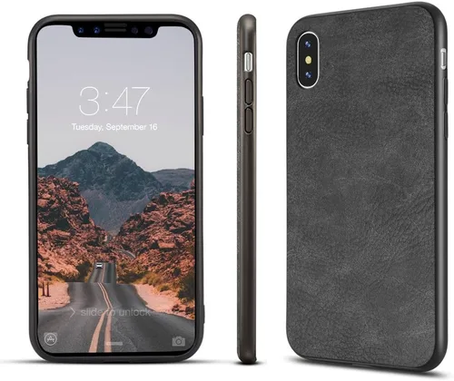 Miniatura 3 de Funda compatible con iPhone Xs Max, delgada, de piel sintética, vintage, a prueba de golpes, ligera, de alta calidad, suave, TPU, carcasa protectora
