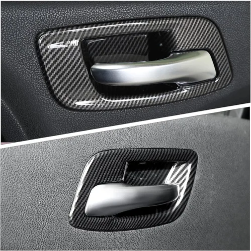 Miniatura 2 de CheroCar Funda para manija interior de la puerta del cargador para Dodge Charger 2011-2026, para Chrysler 300 300C 2015-2026, 6 piezas ABS negro