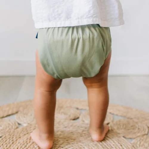 Miniatura 3 de Kinder Juego de 5 pañales de tela reutilizables para bebé, estilo bolsillo, camiseta atlética que absorbe la humedad, recién nacido a orinal 7-60