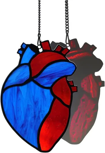 Miniatura 12 de Atrapasoles con forma de corazón para colgar ventanas, regalo de cumpleaños en forma de corazón para abuela, tía, hermana, padres, para mujeres