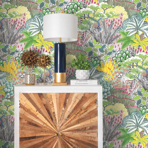 Miniatura 2 de RoomMates Tamara Day RMK12532RL - Papel tapiz autoadhesivo amarillo Jungle Vibe
