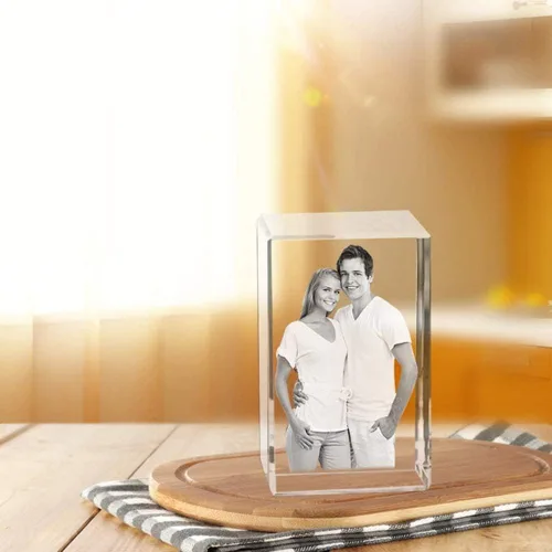 Miniatura 3 de gors Marcos de fotos personalizados, marco de fotos personalizado con grabado láser, marco de fotos de vidrio para fotos de boda