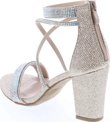 Miniatura 3 de TOP Moda - Sandalias de tacón alto con correa de tobillo y puntera abierta