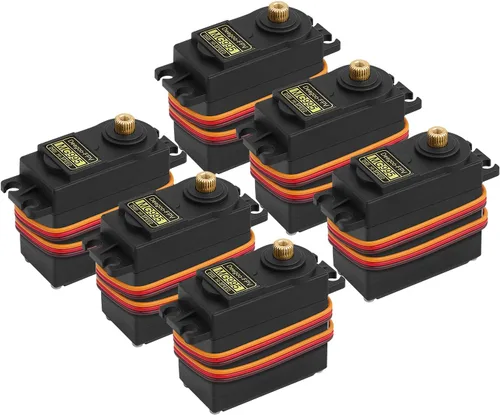 6PCS MG995 55g Servo RC Servos Digital de Alta Velocidad Torque Servo Motor Engranaje Metálico Servo Impermeable para Futaba JR RC Coche Avión