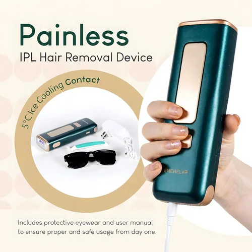 Miniatura 7 de Depilación IPL para mujeres con refrigeración por hielo, 5 niveles de energía para pieles sensibles, depilación láser en casa para cara, bikini