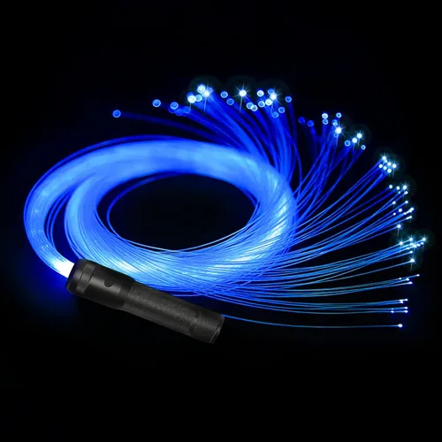 Luces LED de látigo, látigo de fibra óptica para bailar, con 40 modos de efecto de color y giro de 360°, luz rave recargable para fiestas, fiestas