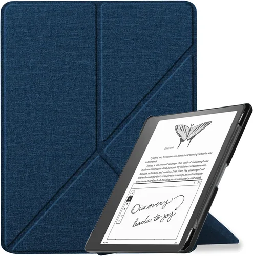 Miniatura 8 de Miimall Funda compatible con Kindle Scribe 2022, piel sintética de alta calidad, con función de encendido/apagado automático y múltiples ángulos