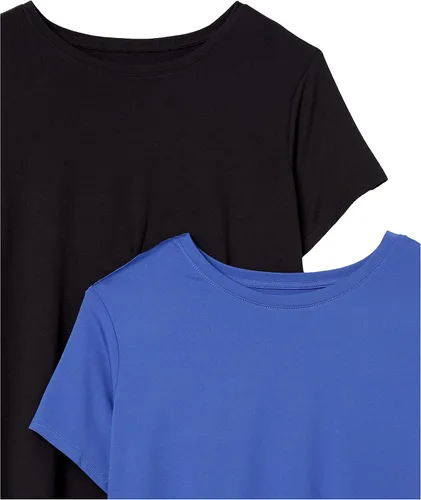 Miniatura 32 de Amazon Essentials Camiseta de manga corta con cuello redondo para mujer, de secado rápido, para entrenamiento, gimnasio, paquete múltiple