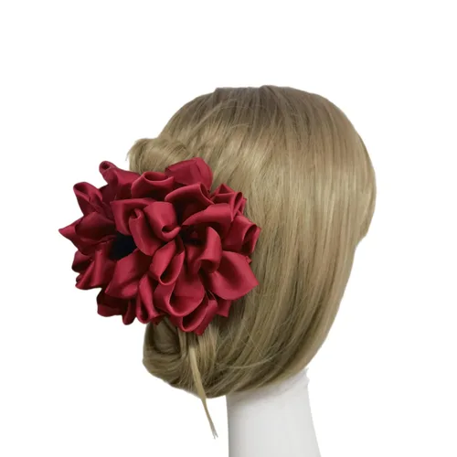 Miniatura 3 de Pinzas de mandíbula para el cabello con lazo de flores de seda, 4