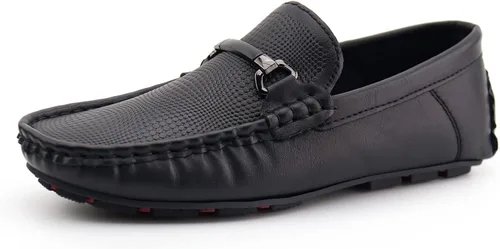 JABASIC Mocasines tipo mocasín para niños, estilo casual, sin cordones, zapatos de vestir para niños, Mocasín