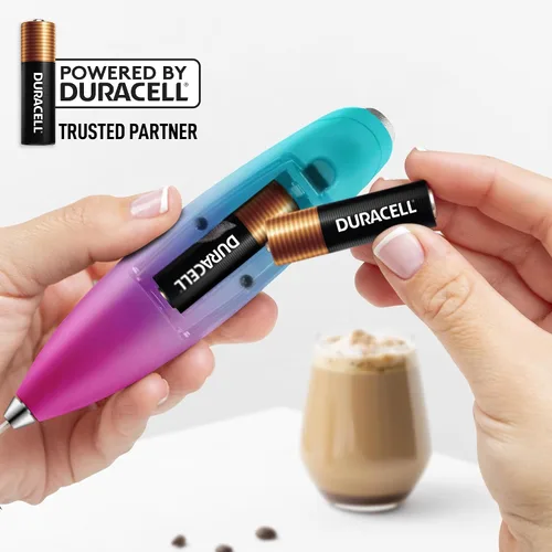 Miniatura 514 de Zulay Milk Boss Espumador de leche potente manual, hace espuma para latte, batidor para mezclar bebidas, café, miniespumador para capuchino, frappé