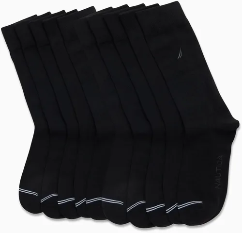 Miniatura 2 de Nautica Mens Dress Socks - Solid Crew Socks 10 Pack